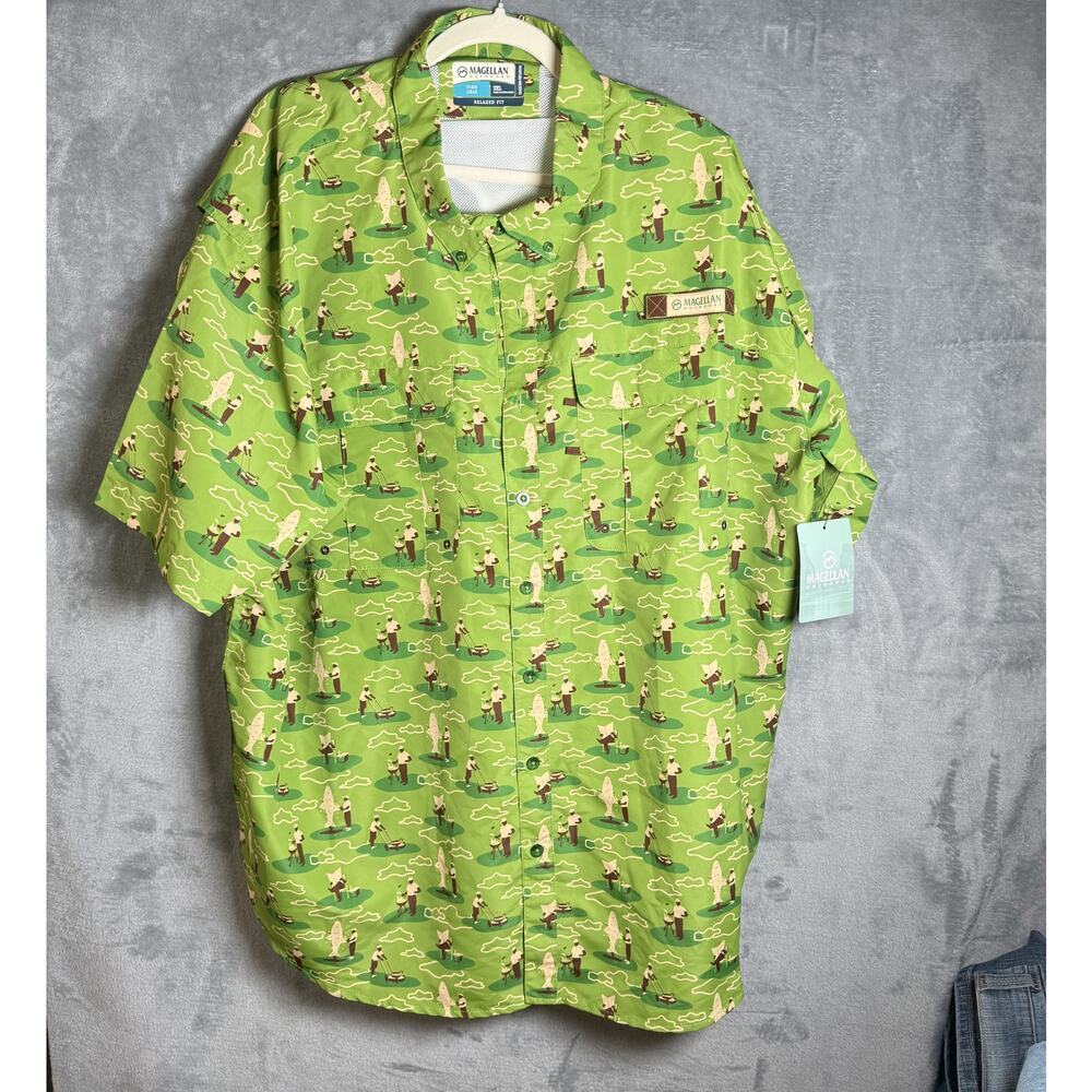 Magellan Outdoors Fish Gear novelty fishing shirt (3XL, NWT) 👇